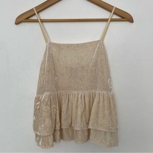 Velvet babydoll top
